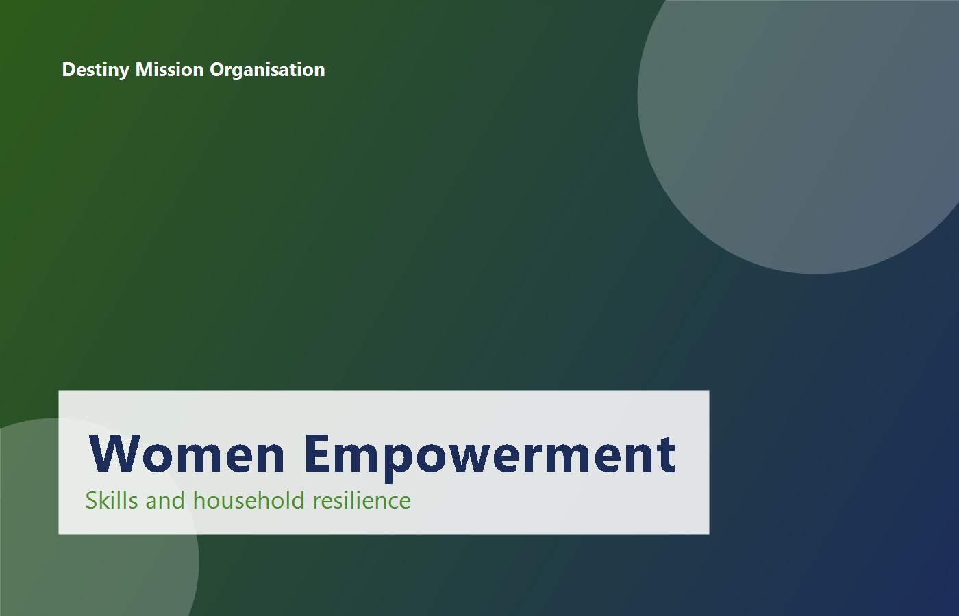 Women Empowerment Project Strengthens Households